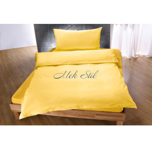 Едноцветно спално бельо за единично легло в жълто